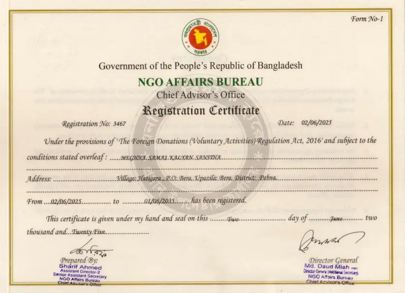 Registration from NGO Affairs Bureau